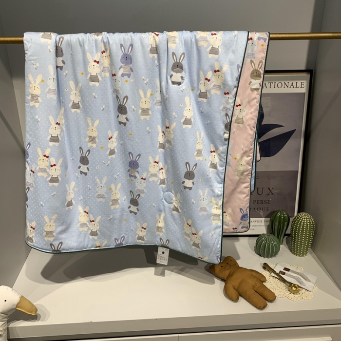 91家纺网 家纺一手货源 找家纺 汇庭 2020新款儿童大豆夏被 兔多多