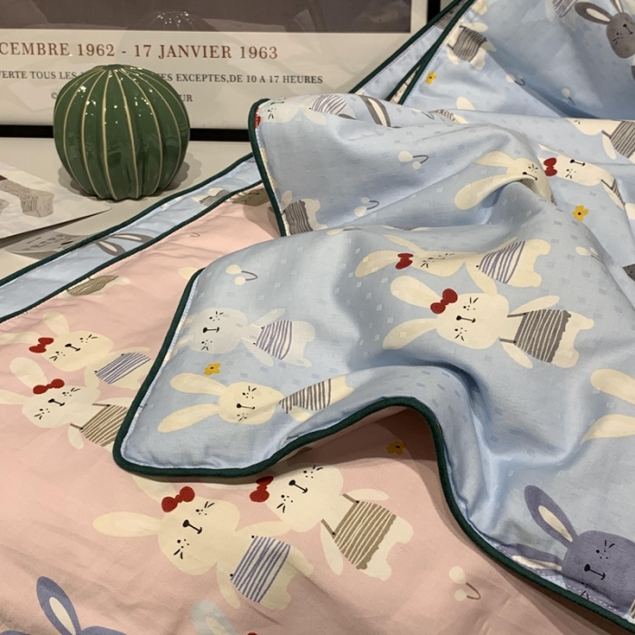 91家纺网 家纺一手货源 找家纺 汇庭 2020新款儿童大豆夏被 兔多多