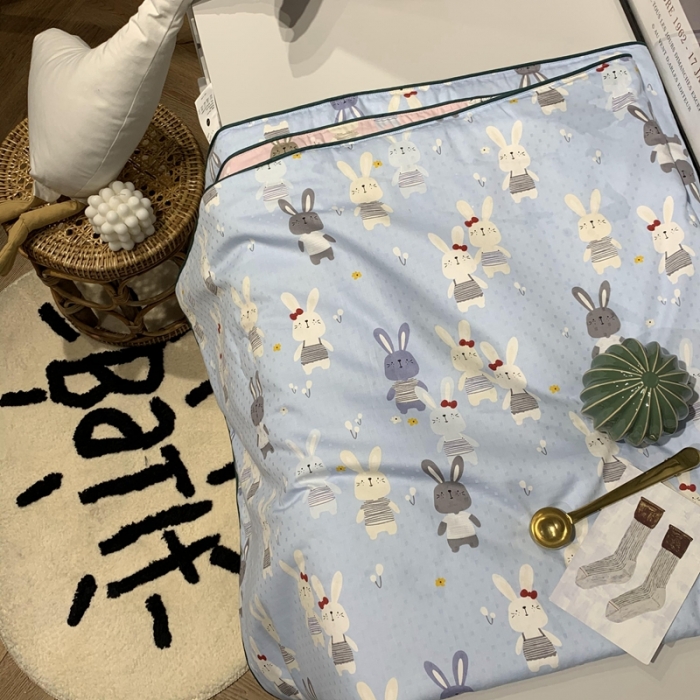 91家纺网 家纺一手货源 找家纺 汇庭 2020新款儿童大豆夏被 兔多多