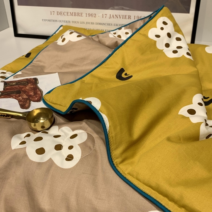 91家纺网 家纺一手货源 找家纺 汇庭 2020新款儿童大豆夏被 云朵黄