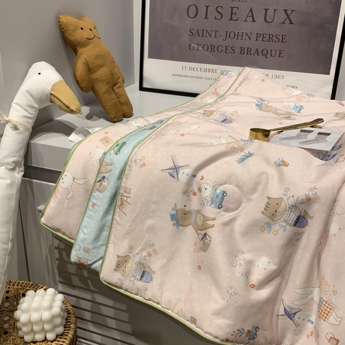 91家纺网 家纺一手货源 找家纺 汇庭 2020新款儿童大豆夏被 早安兔