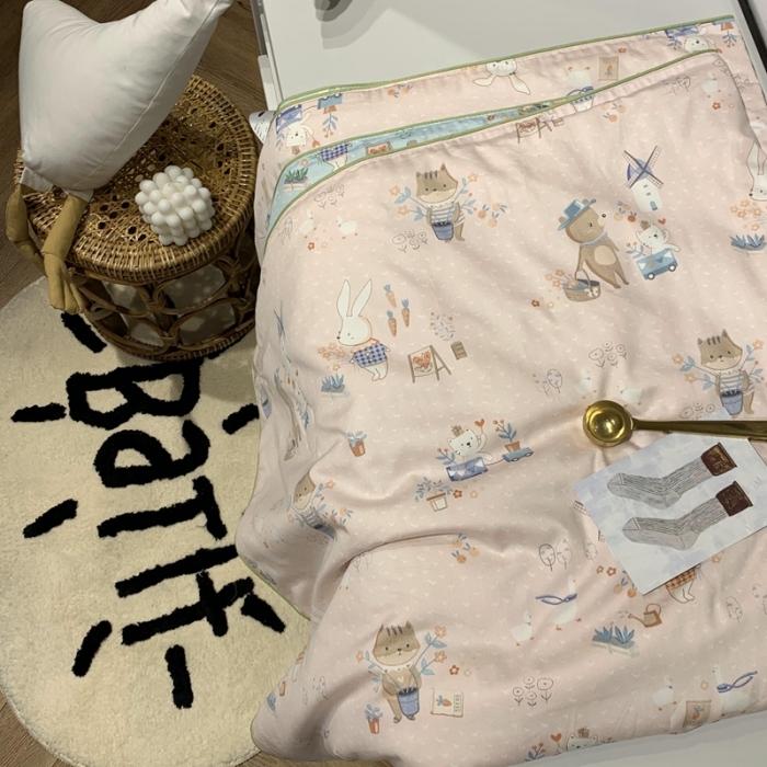 91家纺网 家纺一手货源 找家纺 汇庭 2020新款儿童大豆夏被 早安兔