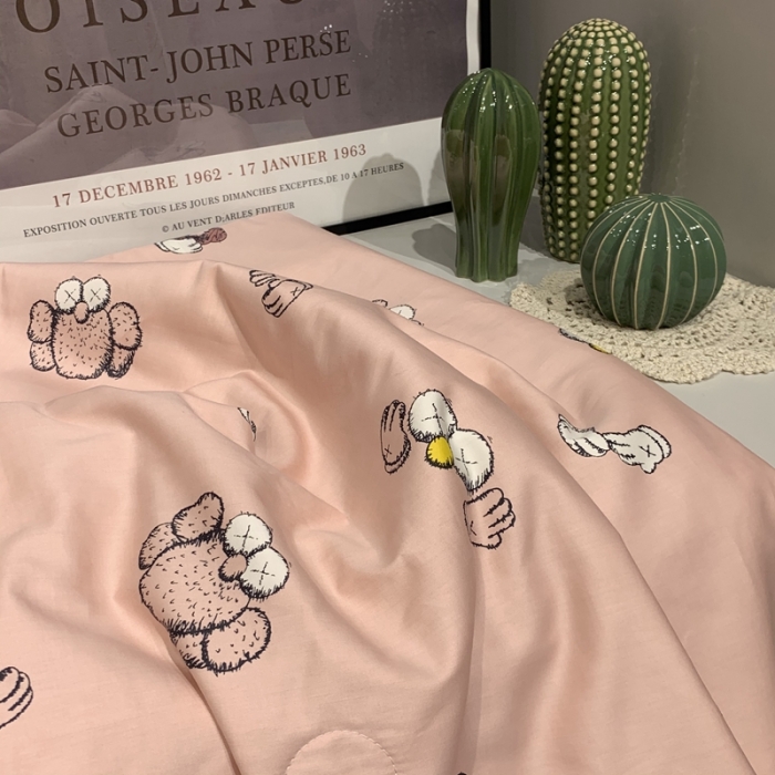 91家纺网 家纺一手货源 找家纺 汇庭 2020新款儿童大豆夏被 芝麻街粉