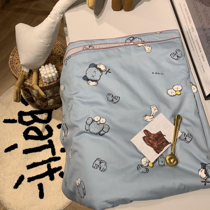 91家纺网 家纺一手货源 找家纺 汇庭 2020新款儿童大豆夏被 芝麻街蓝