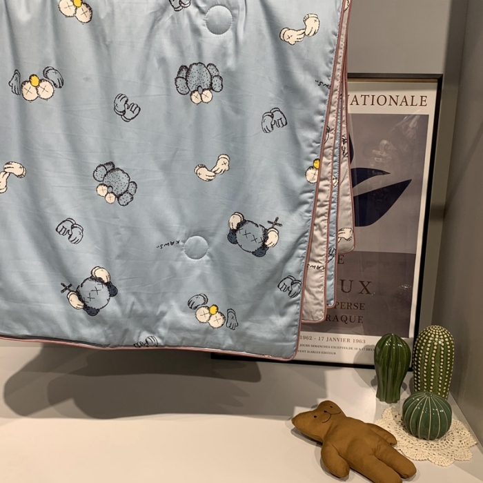 91家纺网 家纺一手货源 找家纺 汇庭 2020新款儿童大豆夏被 芝麻街蓝