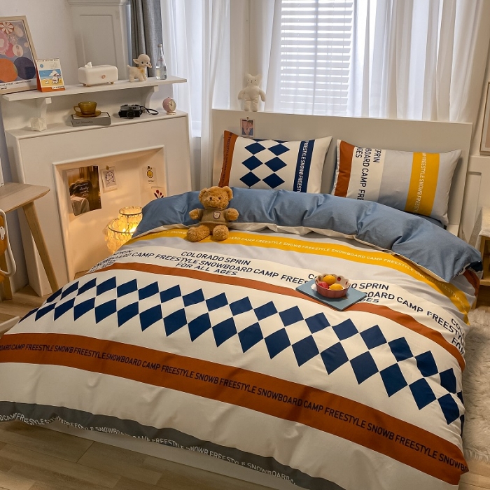 91家纺网 家纺一手货源 找家纺 吉象 2022新款全棉活性印花四件套-北欧风系列 马里奥