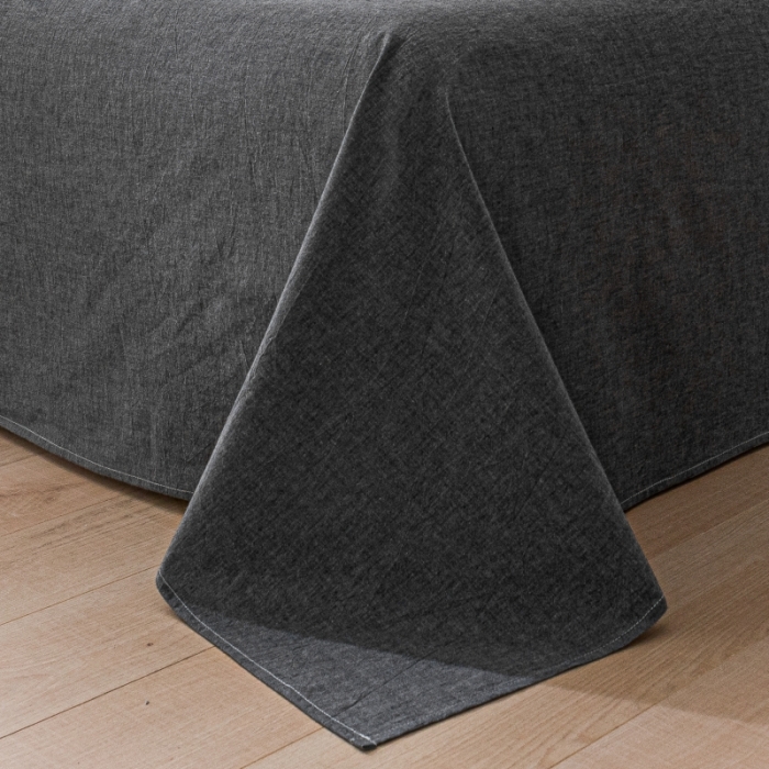 91家纺网 家纺一手货源 找家纺 宝士康家纺2023新款无印风系列床单三件套 低调灰