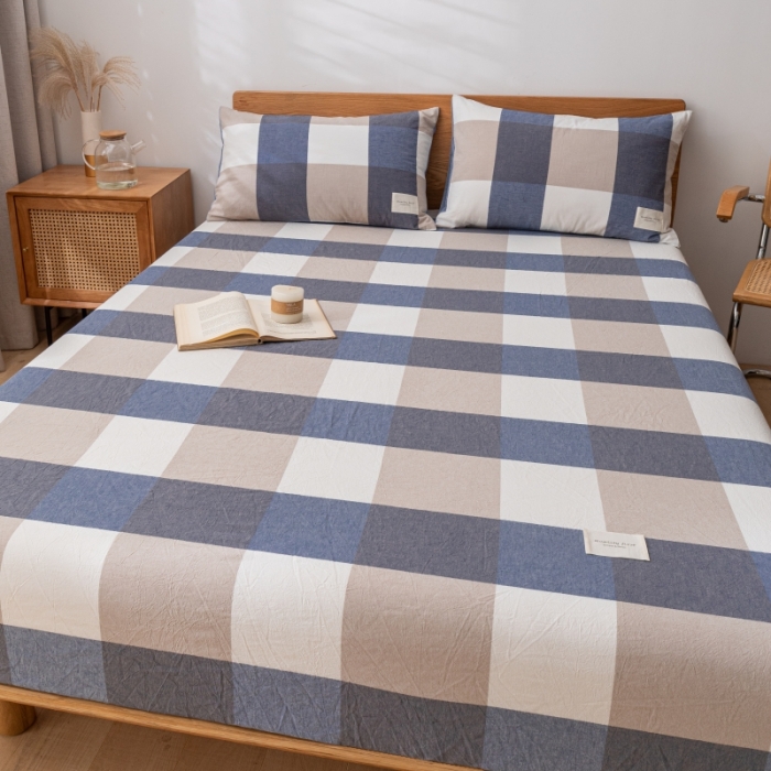 91家纺网 家纺一手货源 找家纺 （总）宝士康家纺2024新款10A抗菌无印风系列床笠三件套