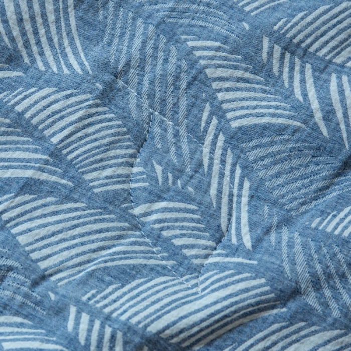 91家纺网 家纺一手货源 找家纺 （总）安莱生活 2023新款全棉双层纱色织大提花夏被落叶缤纷