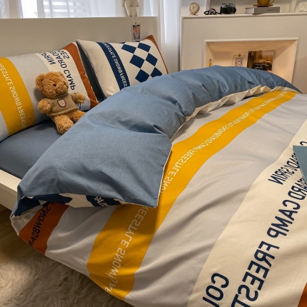 91家纺网 家纺一手货源 找家纺 （总）吉象 2022新款全棉活性印花四件套-北欧风系列