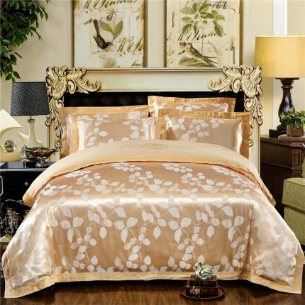 91家纺网 家纺一手货源 找家纺 （总）卡迪亚 新款全棉13372贡缎提花四件套