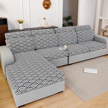 91家纺网 家纺一手货源 找家纺 （总）逐日沙发套 2023新款阳离子沙发坐垫套-海浪