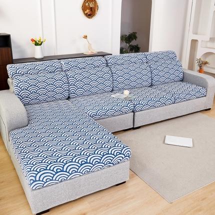 91家纺网 家纺一手货源 找家纺 （总）逐日沙发套 2023新款阳离子沙发坐垫套-海浪