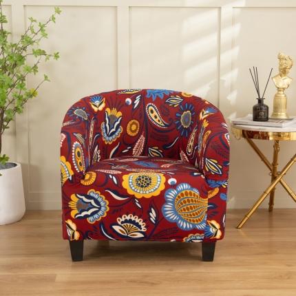 91家纺网 家纺一手货源 找家纺 （总）逐日沙发套 2023新款印花半圆沙发垫圆形浴缸沙发椅套