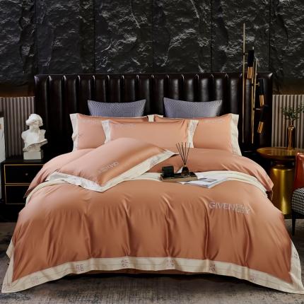 91家纺网 家纺一手货源 找家纺 总玖玖爱 2022新款100支贡缎长绒棉刺绣四件套-姬梵希