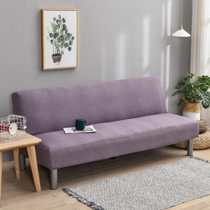 逐日沙发套 2023新款泡泡纱折叠沙发床套 泡泡紫色