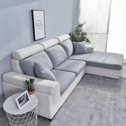 91家纺网 家纺一手货源 找家纺 逐日沙发套 2023新款泡泡纱组合沙发笠 泡泡浅灰