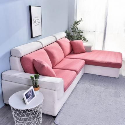 91家纺网 家纺一手货源 找家纺 逐日沙发套 2023新款泡泡纱组合沙发笠 泡泡桃粉