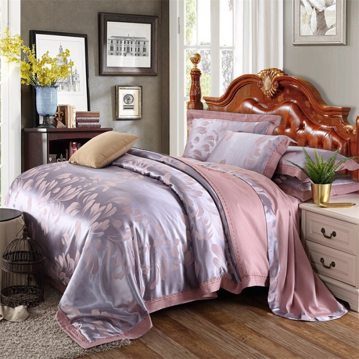 91家纺网 家纺一手货源 找家纺 （总）卡迪亚 新款全棉13372贡缎提花四件套