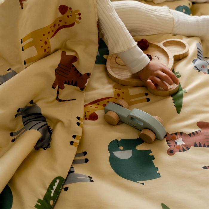 91家纺网 家纺一手货源 找家纺 汇庭 2022新款60sA类长绒棉大豆夏被 快乐斑马