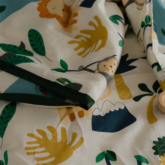 91家纺网 家纺一手货源 找家纺 汇庭 2022新款60sA类长绒棉大豆夏被 快乐森林