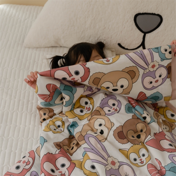 91家纺网 家纺一手货源 找家纺 汇庭 2022新款60sA类长绒棉大豆夏被 露宝宝