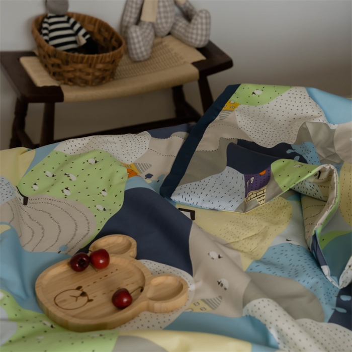 91家纺网 家纺一手货源 找家纺 汇庭 2022新款60sA类长绒棉大豆夏被 洛洛卡