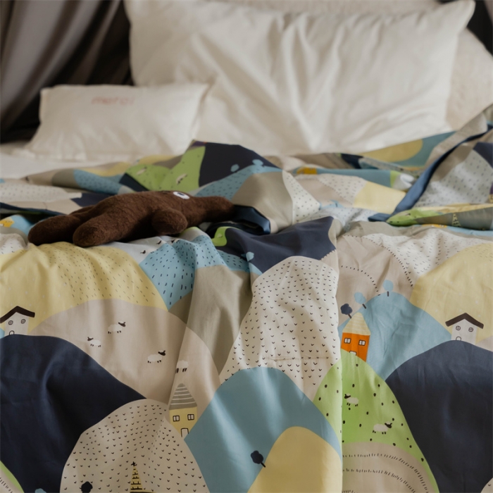 91家纺网 家纺一手货源 找家纺 汇庭 2022新款60sA类长绒棉大豆夏被 洛洛卡