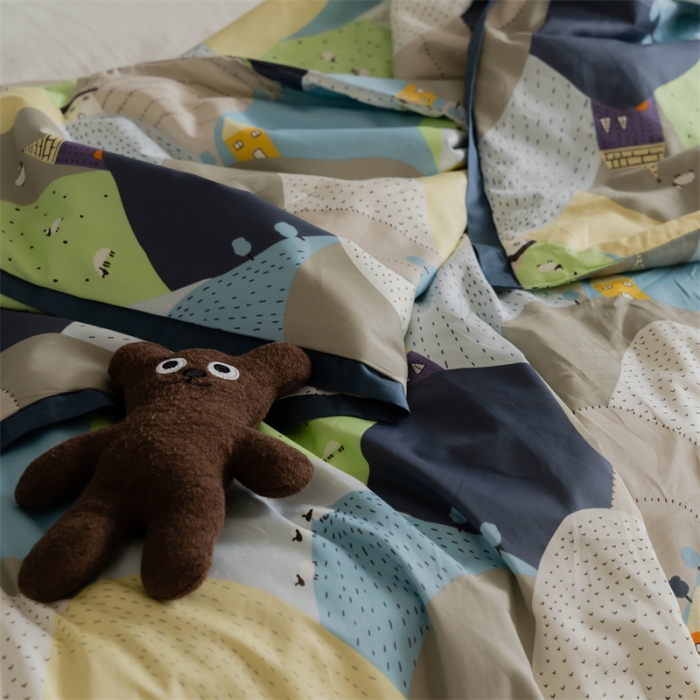 91家纺网 家纺一手货源 找家纺 汇庭 2022新款60sA类长绒棉大豆夏被 洛洛卡