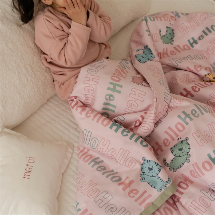 91家纺网 家纺一手货源 找家纺 汇庭 2022新款60sA类长绒棉大豆夏被 趴趴虎