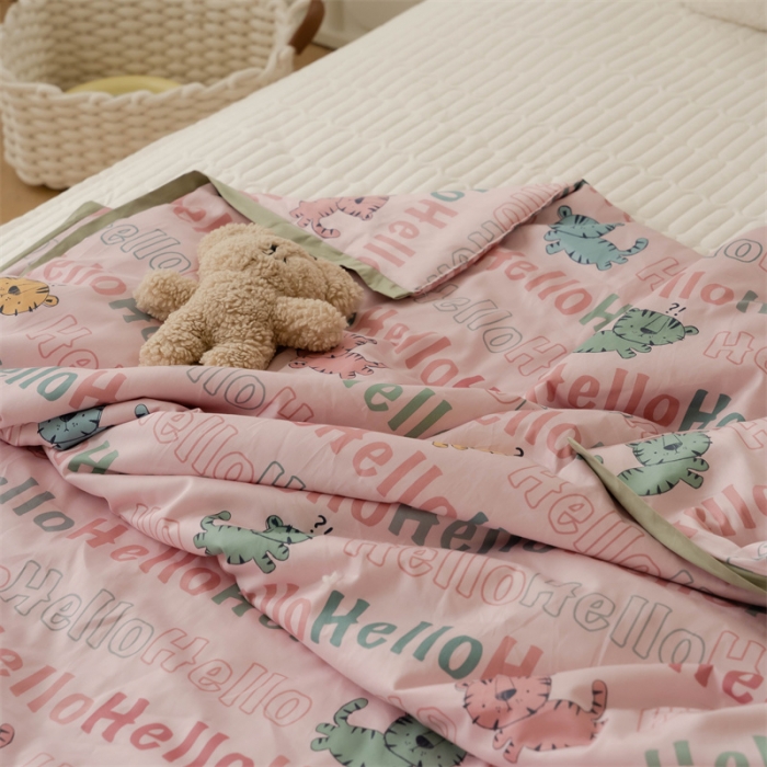 91家纺网 家纺一手货源 找家纺 汇庭 2022新款60sA类长绒棉大豆夏被 趴趴虎