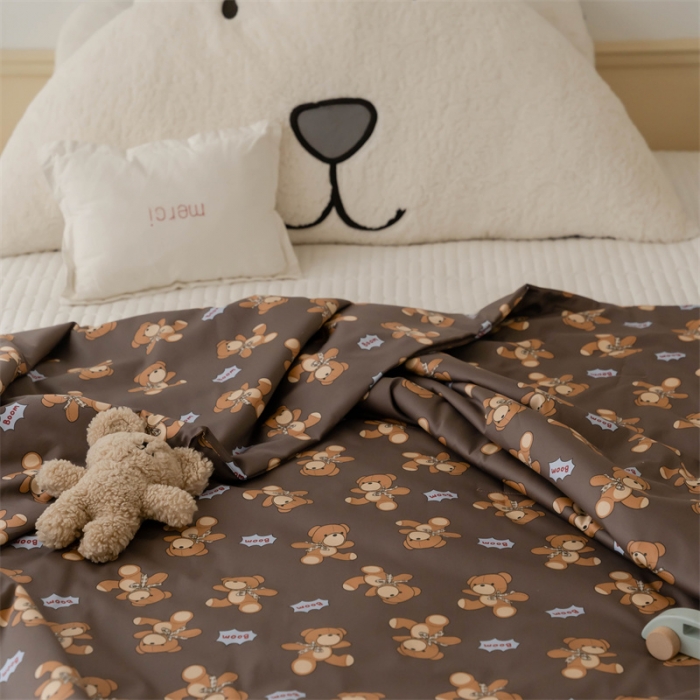 91家纺网 家纺一手货源 找家纺 汇庭 2022新款60sA类长绒棉大豆夏被 皮皮熊