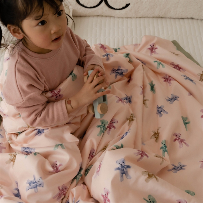 91家纺网 家纺一手货源 找家纺 汇庭 2022新款60sA类长绒棉大豆夏被 闪闪熊