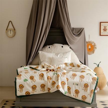 汇庭 2022新款60sA类长绒棉大豆夏被 跳跳狮子