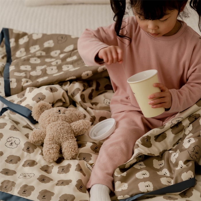 91家纺网 家纺一手货源 找家纺 汇庭 2022新款60sA类长绒棉大豆夏被 小狗口袋