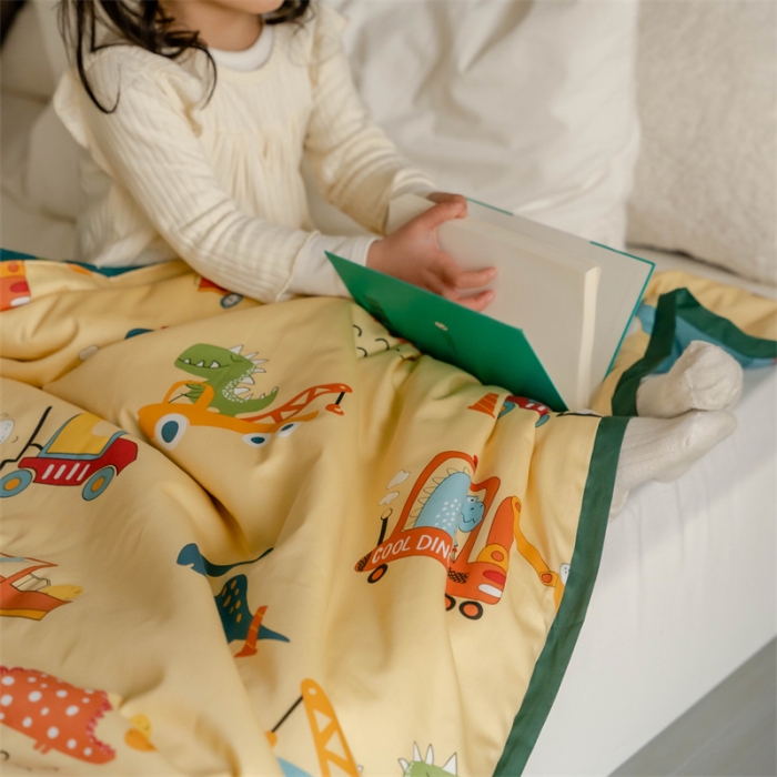 91家纺网 家纺一手货源 找家纺 汇庭 2022新款60sA类长绒棉大豆夏被 小卡车