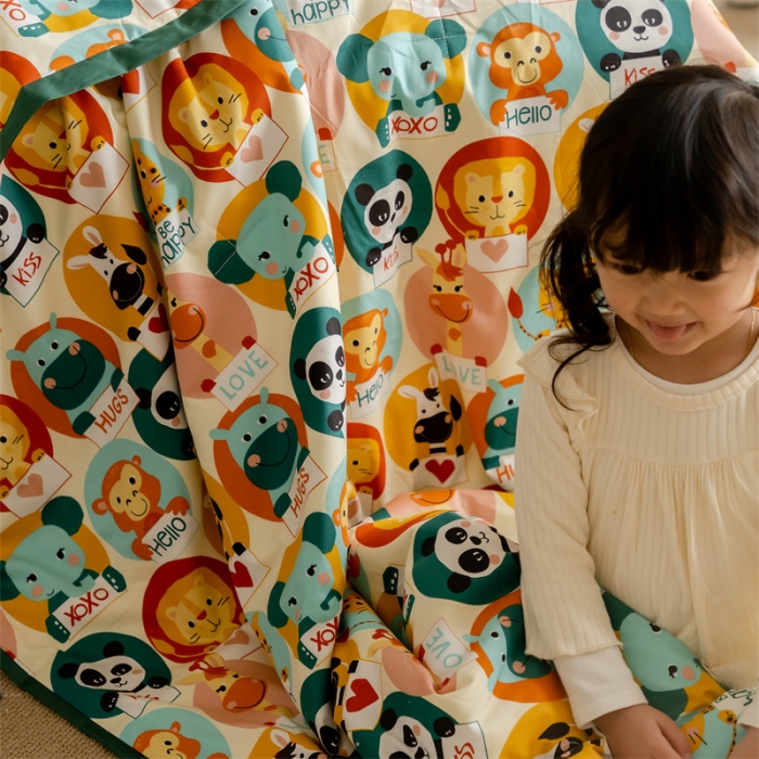 91家纺网 家纺一手货源 找家纺 汇庭 2022新款60sA类长绒棉大豆夏被 熊猫