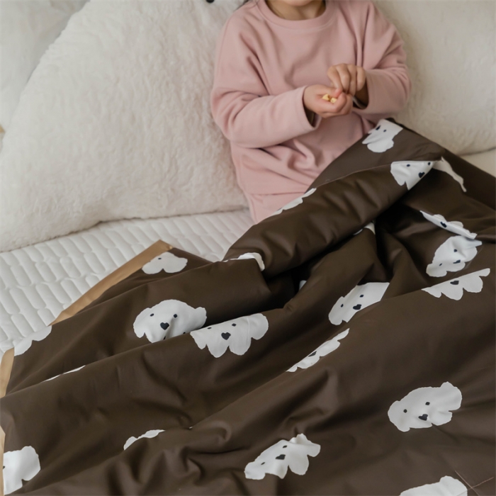 91家纺网 家纺一手货源 找家纺 汇庭 2022新款60sA类长绒棉大豆夏被 云朵狗