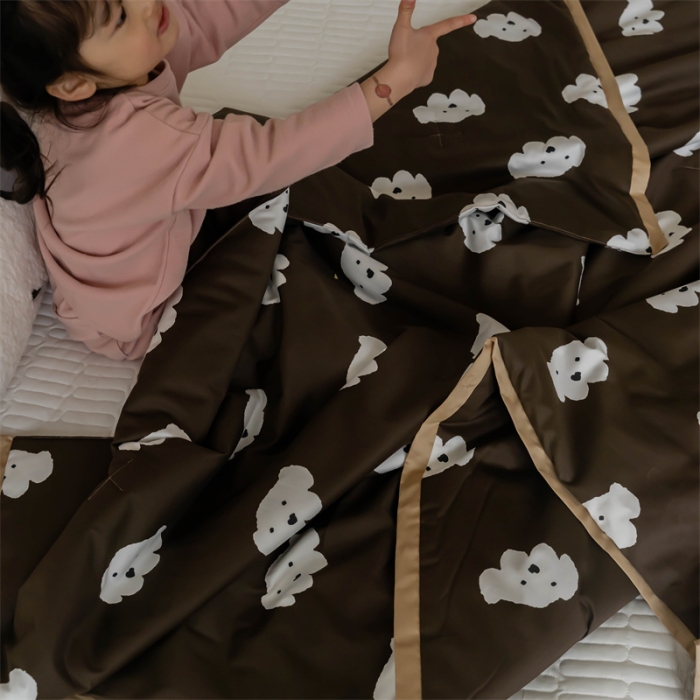 91家纺网 家纺一手货源 找家纺 汇庭 2022新款60sA类长绒棉大豆夏被 云朵狗