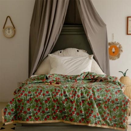 汇庭 2022新款60sA类长绒棉大豆夏被 芝士草莓