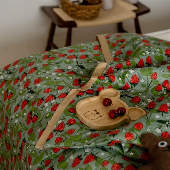 91家纺网 家纺一手货源 找家纺 汇庭 2022新款60sA类长绒棉大豆夏被 芝士草莓