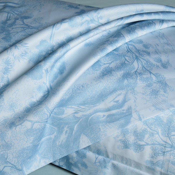 91家纺网 家纺一手货源 找家纺 缔缦 2022新款高端100s长绒棉数码印花系列四件套 图兰朵兰