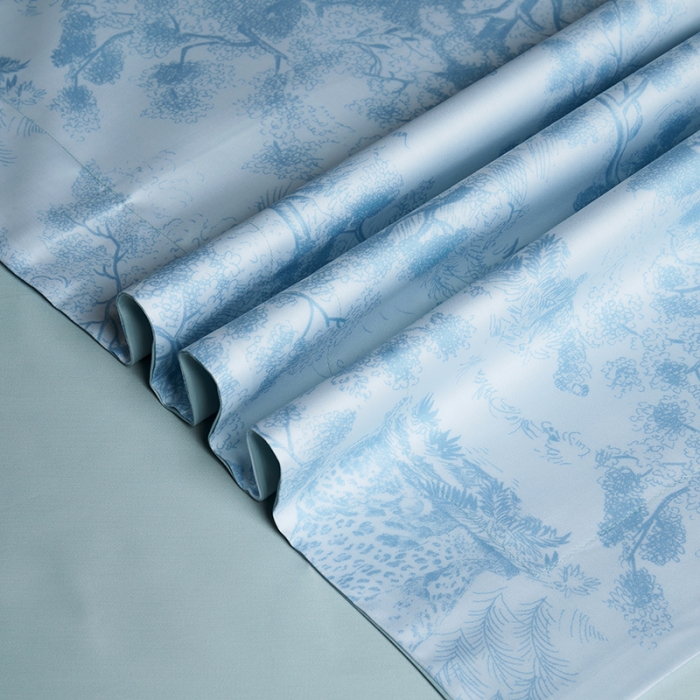 91家纺网 家纺一手货源 找家纺 缔缦 2022新款高端100s长绒棉数码印花系列四件套 图兰朵兰