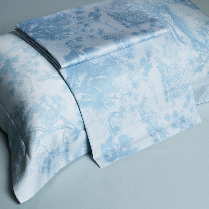 91家纺网 家纺一手货源 找家纺 缔缦 2022新款高端100s长绒棉数码印花系列四件套 图兰朵兰