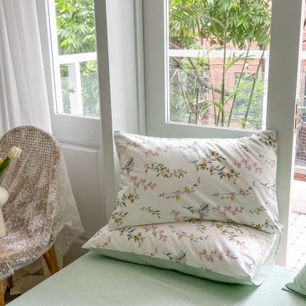91家纺网 家纺一手货源 找家纺 优彩 2022新款全棉13372法式田园风情浪漫碎花单枕套 云栽
