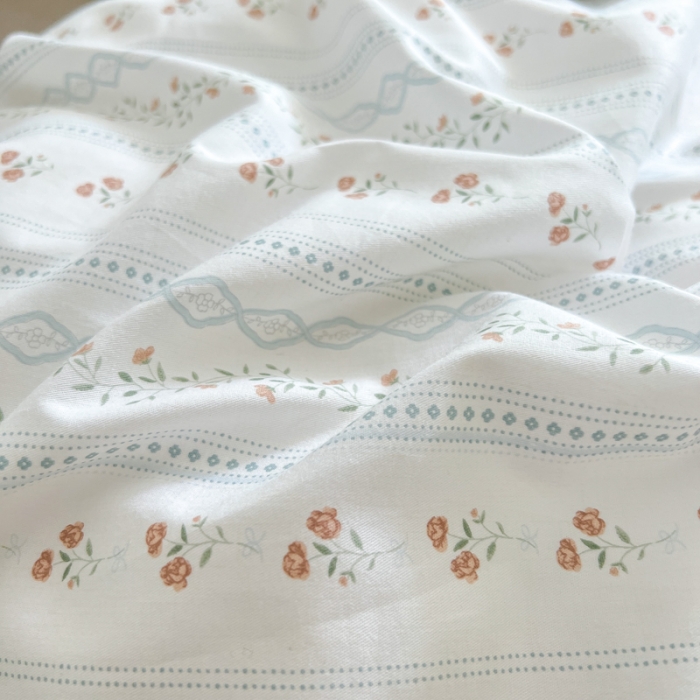 91家纺网 家纺一手货源 找家纺 优彩 2022新款全棉13372法式田园风情浪漫碎花单枕套 爱丽丝