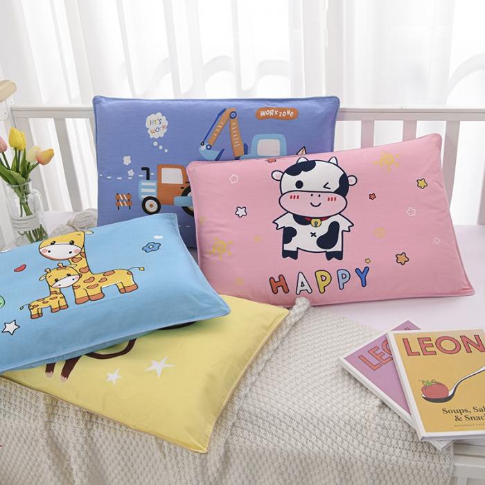 91家纺网 家纺一手货源 找家纺 儿童枕套纯棉全棉乳胶枕头套40x60可爱幼儿园