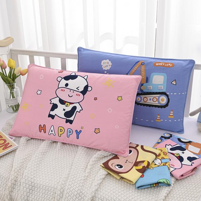 91家纺网 家纺一手货源 找家纺 儿童枕套纯棉全棉乳胶枕头套40x60可爱幼儿园