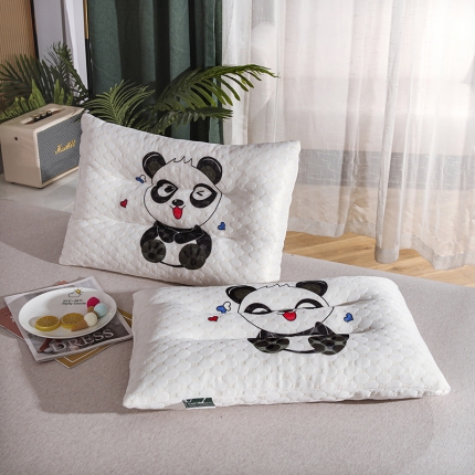 91家纺网 家纺一手货源 找家纺 2025新款卡通乳胶枕芯成人儿童碎乳胶颗粒护颈枕头