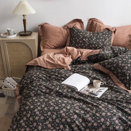 91家纺网 家纺一手货源 找家纺 （总）网客家纺 2024新款法式复古60支小碎花四件套